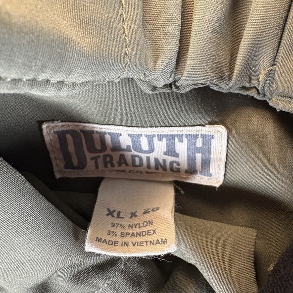 Duluth Trading Company Women's Olive Green Stretch Cargo Work Pants Size XL X 28 - Picture 2 of 6